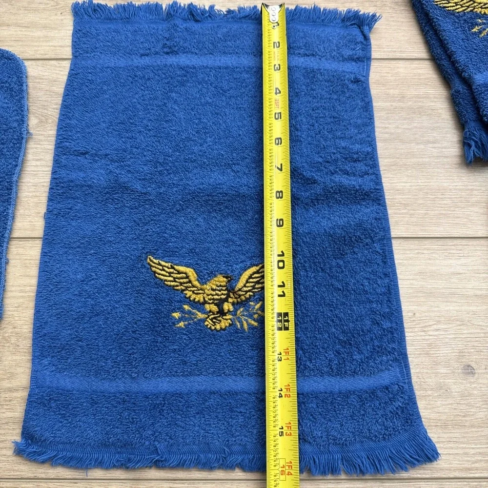 Vintage American‎ Eagle Embroidered Towels Set Patriotic American